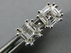 ESTATE .49CT DIAMOND 18KT WHITE GOLD 3D BAGUETTE OCTAGON INVISIBLE STUD EARRINGS