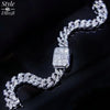 EXTRA LARGE 5.01CT DIAMOND 18KT WHITE GOLD SQUARE OCTAGON CUBAN TENNIS BRACELET
