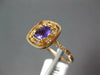 ESTATE .83CT DIAMOND & AAA AMETHYST 18K ROSE GOLD SQUARE CUSHION ETOILE FUN RING