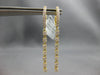 .93CT DIAMOND 18KT YELLOW GOLD 3D BY THE YARD CHANDELIER HUGGIE HANGING EARRINGS