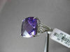 ANTIQUE 9.66CT DIAMOND & AAA AMETHYST 14K WHITE GOLD 3D FILIGREE ENGAGEMENT RING