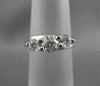 ESTATE .90CT DIAMOND 14K WHITE GOLD 3D PAST PRESENT FUTURE ENGAGEMENT RING 19561
