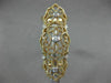 ESTATE EXTRA LARGE 1.85CT DIAMOND 14KT ROSE GOLD HEART FLEXIBLE FULL FINGER RING