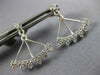 ESTATE .94CT DIAMOND 18KT WHITE GOLD CLASSIC CROWN JACKET HANGING EARRING SET