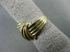ESTATE LARGE .24CT ROUND DIAMOND 14KT YELLOW GOLD LEAF WAVE COCKTAIL RING #17268