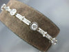 ANTIQUE 1.55CT DIAMOND 14KT WHITE GOLD BEZEL LINK TENNIS BRACELET 7.25 INCH #116