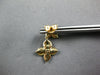ESTATE .75CT DIAMOND 14KT YELLOW GOLD FLOWER 4 LEAF CLOVER STAR HANGING EARRINGS