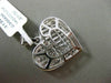 ESTATE EXTRA LARGE 2.60CT DIAMOND 14KT WHITE GOLD 3D HEART LOVE HANGING PENDANT