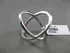 ESTATE LARGE .61CT DIAMOND 14KT WHITE GOLD 3D CRISS CROSS X INFINITY LOVE RING