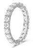 ESTATE 2.06CT DIAMOND 14KT WHITE GOLD 3D CLASSIC ROUND ETERNITY ANNIVERSARY RING