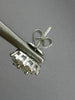 ESTATE LARGE 1.58CT DIAMOND 18KT WHITE GOLD CLUSTER FLOWER CLASSIC STUD EARRINGS