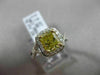 ESTATE 1.82CTW GIA FANCY YELLOW DIAMOND 18KT WHITE GOLD HALO ENGAGEMENT RING
