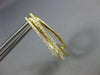 ESTATE WIDE .65CT DIAMOND 18KT YELLOW GOLD 3D CRISS CROSS OVAL CLIP ON EARRINGS