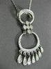 ANTIQUE LARGE .40CT DIAMOND 18KT WHITE GOLD 3D FILIGREE CHANDELIER PENDANT #3029