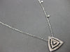 .36CT DIAMOND 14KT WHITE GOLD 3D TRIANGULAR SOLITAIRE BY THE YARD FUN NECKLACE