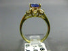 ESTATE WIDE 1.33CT DIAMOND & AAA TANZANITE 14K YELLOW GOLD ENGAGEMENT RING #9787