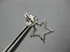 ESTATE .35CT DIAMOND 14KT WHITE GOLD 3D CLASSIC OPEN STAR STUD HANGING EARRINGS