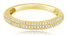 .25CT DIAMOND 14KT YELLOW GOLD CLASSIC 3 ROW DOME SHAPE WEDDING ANNIVERSARY RING