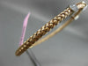 ESTATE .26CT DIAMOND 14KT WHITE & ROSE GOLD PAST PRESENT FUTURE BANGLE BRACELET