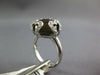 WIDE 9.91CT DIAMOND & AAA SMOKEY TOPAZ 14KT WHITE GOLD 3D MULTI HEART FUN RING