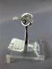 ESTATE .13CT DIAMOND 18KT WHITE GOLD 3D CLASSIC LOVE KNOT FLOWER STAR RING