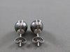 ESTATE .28CT DIAMOND & AAA TAHITIAN PEARL 14KT WHITE GOLD STUD EARRINGS #2586