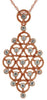 .16CT DIAMOND 14KT ROSE GOLD 3D MULTI CIRCULAR GEOMETRICAL FUN FLOATING PENDANT