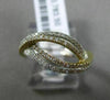 ESTATE LARGE .37CT DIAMOND 18KT WHITE & YELLOW GOLD MULTI ROW INFINITY LOVE RING