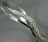 .56CT DIAMOND 18KT WHITE GOLD 3D MULTI ROW CRISS CROSS X LOVE BANGLE BRACELET