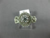 ESTATE LARGE 1.0CT 14K WHITE GOLD DOUBLE HALO SOLITAIRE INFINITY ENGAGEMENT RING
