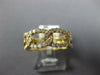 WIDE .7CT DIAMOND 18K YELLOW GOLD OVAL MULTI LINK SEMI ETERNITY ANNIVERSARY RING
