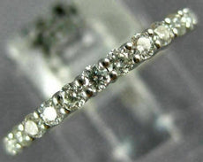 .35CT DIAMOND 18KT WHITE GOLD ROUND SHARE PRONG SEMI ETERNITY ANNIVERSARY RING