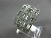 ESTATE WIDE .80CT DIAMOND 14KT WHITE GOLD 3D CLASSIC MULTI ROW WOVEN RING #26335