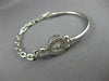 ESTATE .37CT DIAMOND 14KT WHITE GOLD 3D FILIGREE HEART BANGLE BRACELET #21041