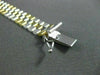 ESTATE WIDE 14K 2 TONE GOLD SOLID DIAMOND CUT HANDCRAFTED ITALIAN BRACELET 22787