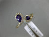 .68CT DIAMOND & AAA ROUND & PEAR SHAPE AMETHYST 14KT ROSE GOLD CRISS CROSS RING