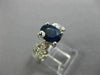 ESTATE 1.45CT DIAMOND & AAA SAPPHIRE 14KT WHITE GOLD 3D FILIGREE ENGAGEMENT RING