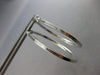 ESTATE LARGE 14KT WHITE GOLD 3D CLASSIC ROUND HOOP HANGING EARRINGS #27897