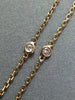 ESTATE LONG .21CT ROUND DIAMOND 14KT ROSE GOLD 3D CLASSIC BY THE YARD BRACELET