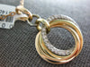 ESTATE .30CT DIAMOND 14KT TRI COLOR GOLD TRINITY CIRCLE OF LIFE FLOATING PENDANT