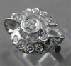 ANTIQUE .40CTW DIAMOND 14K WHITE GOLD FILIGREE BOW CIRCLE COCKTAIL RING #21038