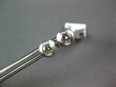 ESTATE .60CT DIAMOND 14KT WHITE GOLD 3D ROUND CLASSIC BEZEL STUD EARRINGS #2791