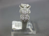 ESTATE 1.07CT DIAMOND 18KT WHITE GOLD MULTI FLOWER HALO CLASSIC ANNIVERSARY RING