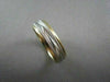ESTATE WIDE 18KT WHITE & YELLOW GOLD HAND CRAFTED MENS WEDDING ANNIVERSARY RING