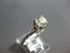 ESTATE .99CT DIAMOND 14KT WHITE GOLD 3D ROUND & BAGUETTE 3 STONE ENGAGEMENT RING