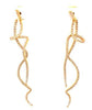 ESTATE 1.65CT DIAMOND 18K YELLOW GOLD CLASSIC LOVE KNOT SNAKE HANGING EARRINGS