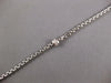 ESTATE LONG .10CT DIAMOND 14KT WHITE GOLD 3D CLASSIC BARREL LOVE BRACELET