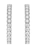 LARGE 5.73CT DIAMOND 18K WHITE GOLD 3D CLASSIC INSIDE OUT OVAL HANGING EARRINGS