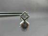 ESTATE .40CT DIAMOND PRINCESS CUT 14KT WHITE GOLD LONG CLIP ON EARRINGS #3822