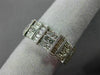 ESTATE .78CT ROUND & BAGUETTE DIAMOND 18KT WHITE GOLD MULTI ROW ANNIVERSARY RING